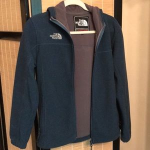 North Face blue fleece zip up